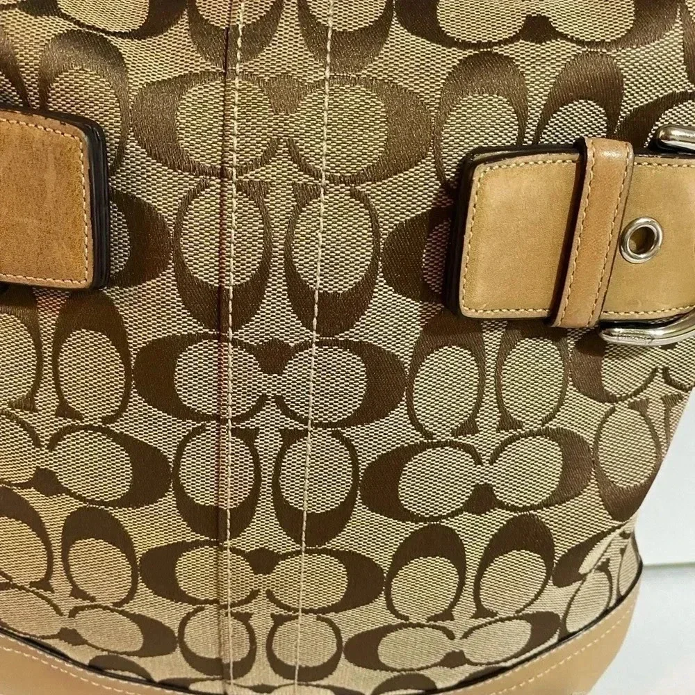 Coach CC signature print canvas handbag